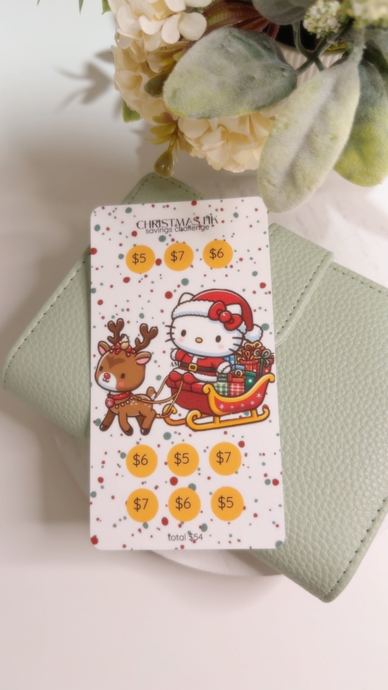 Hello Kitty and Reindeer Savings Challenge