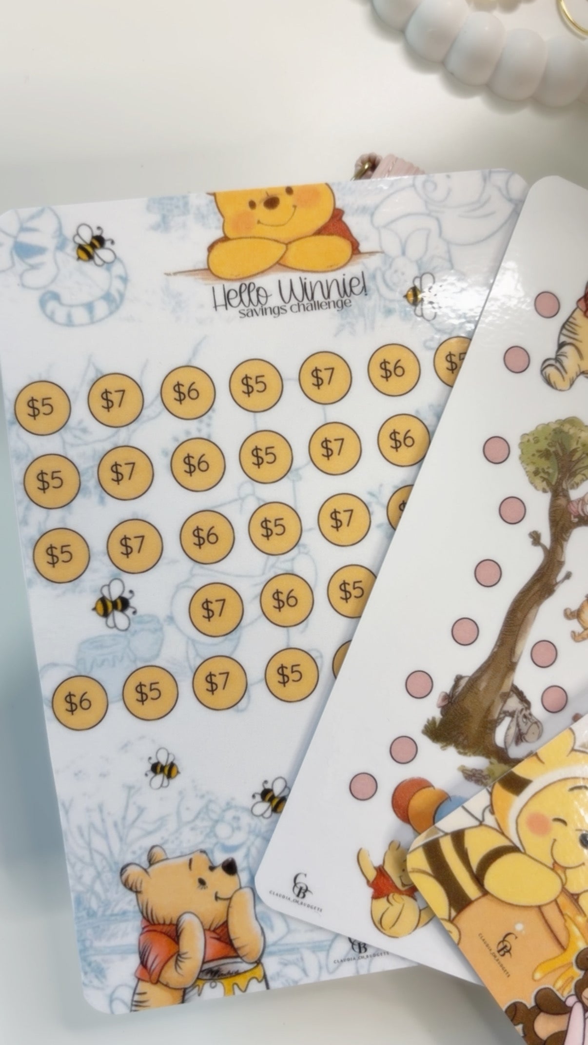 Winnie Pooh A5 Savings Challenges