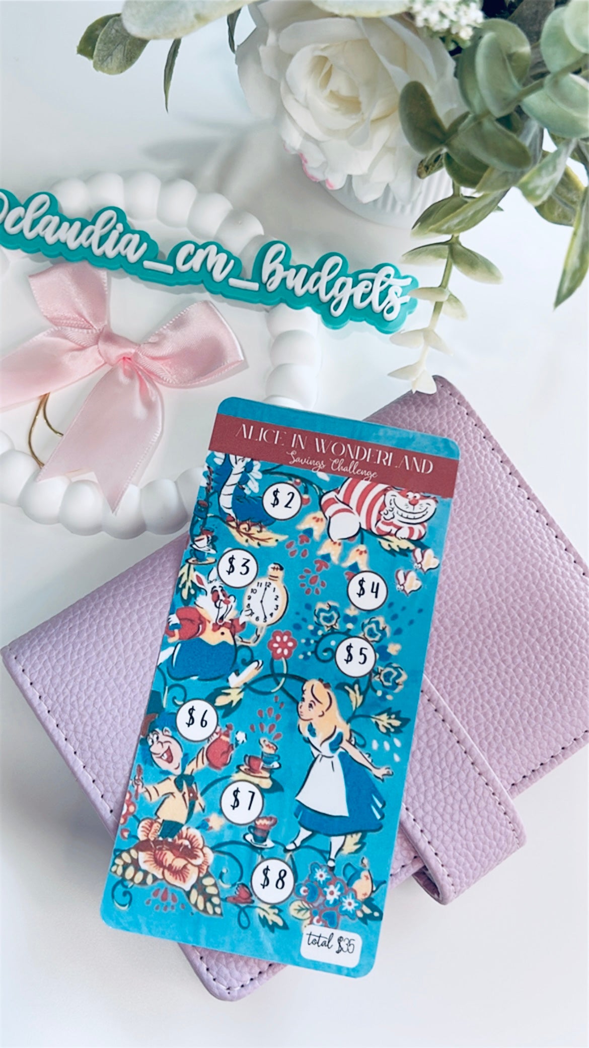 Alice in Wonderland Savings Challenge