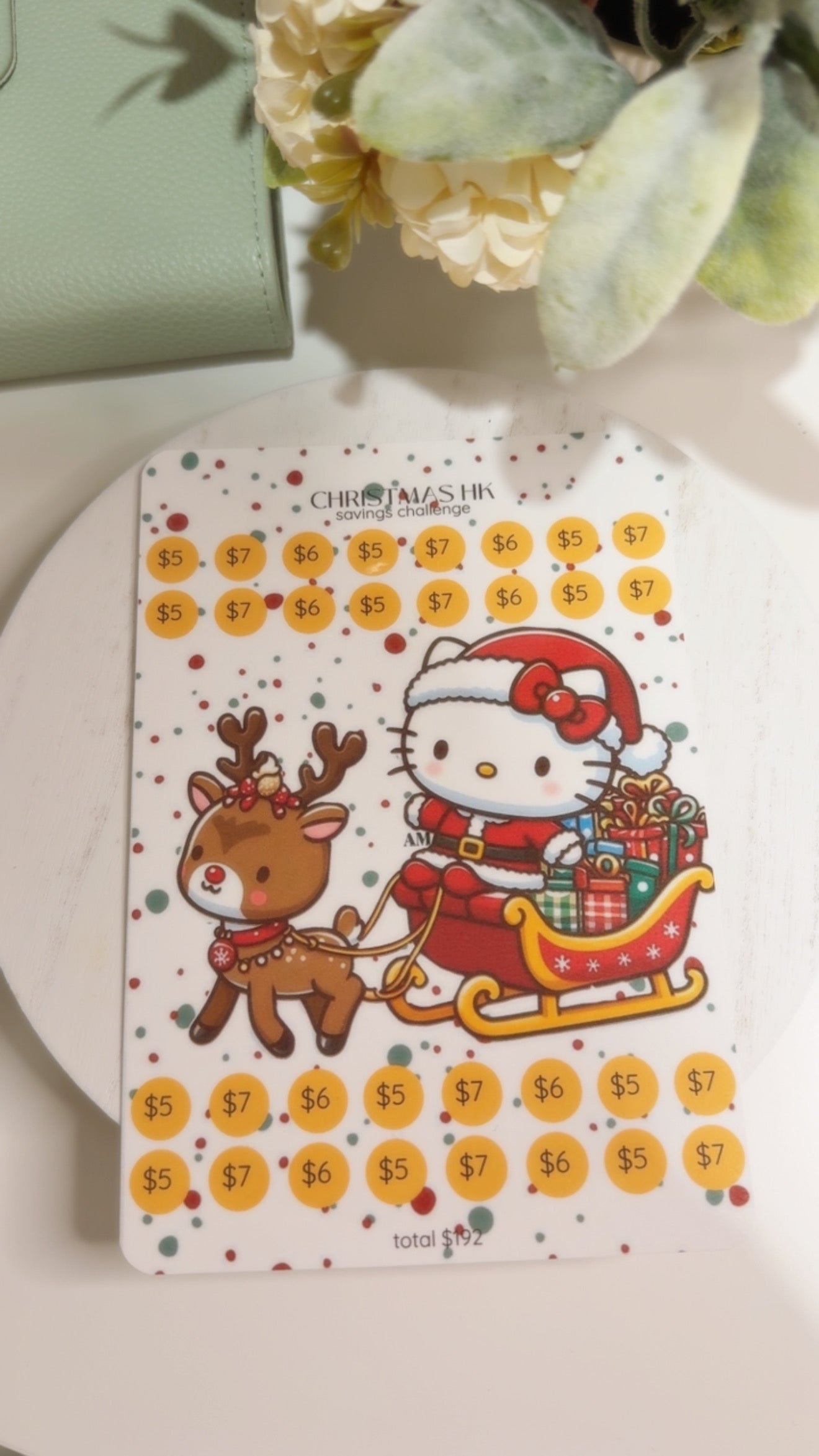 Hello Kitty and Reindeer Savings Challenge