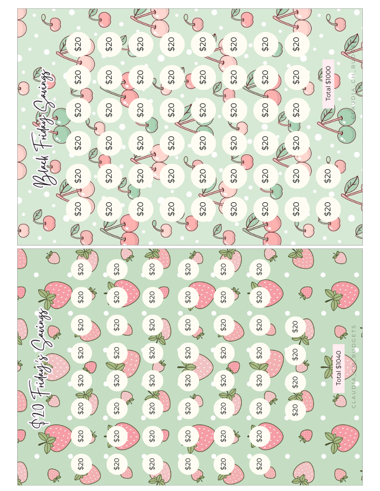 A5 Strawberries & Cherries Bundle (DIGITAL FILE)