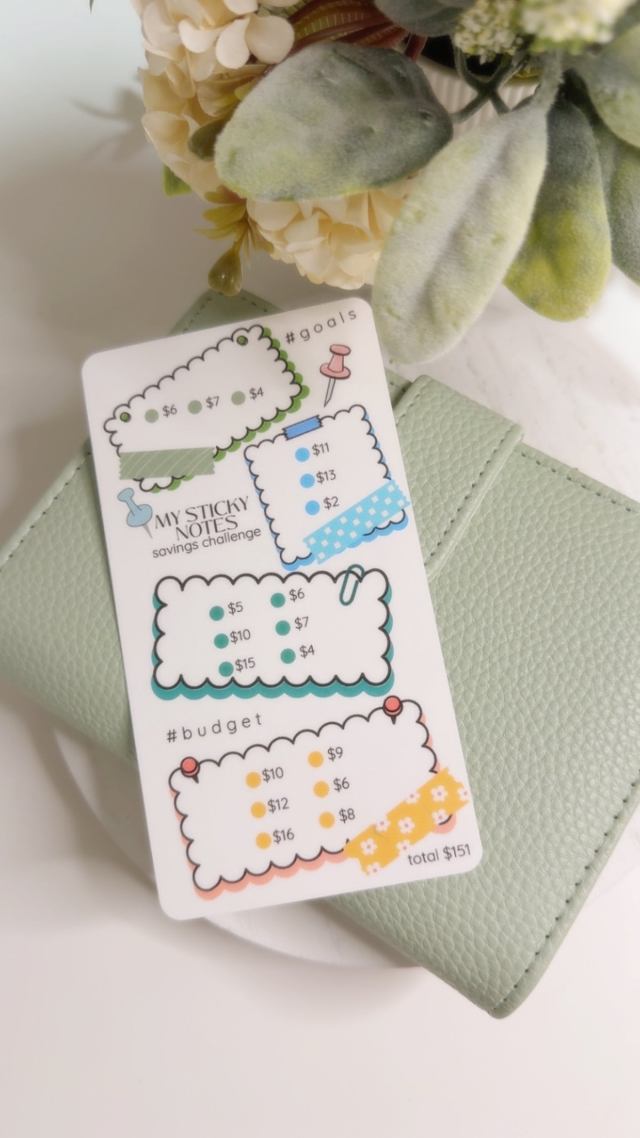 Sticky Notes $151 Savings Challenge