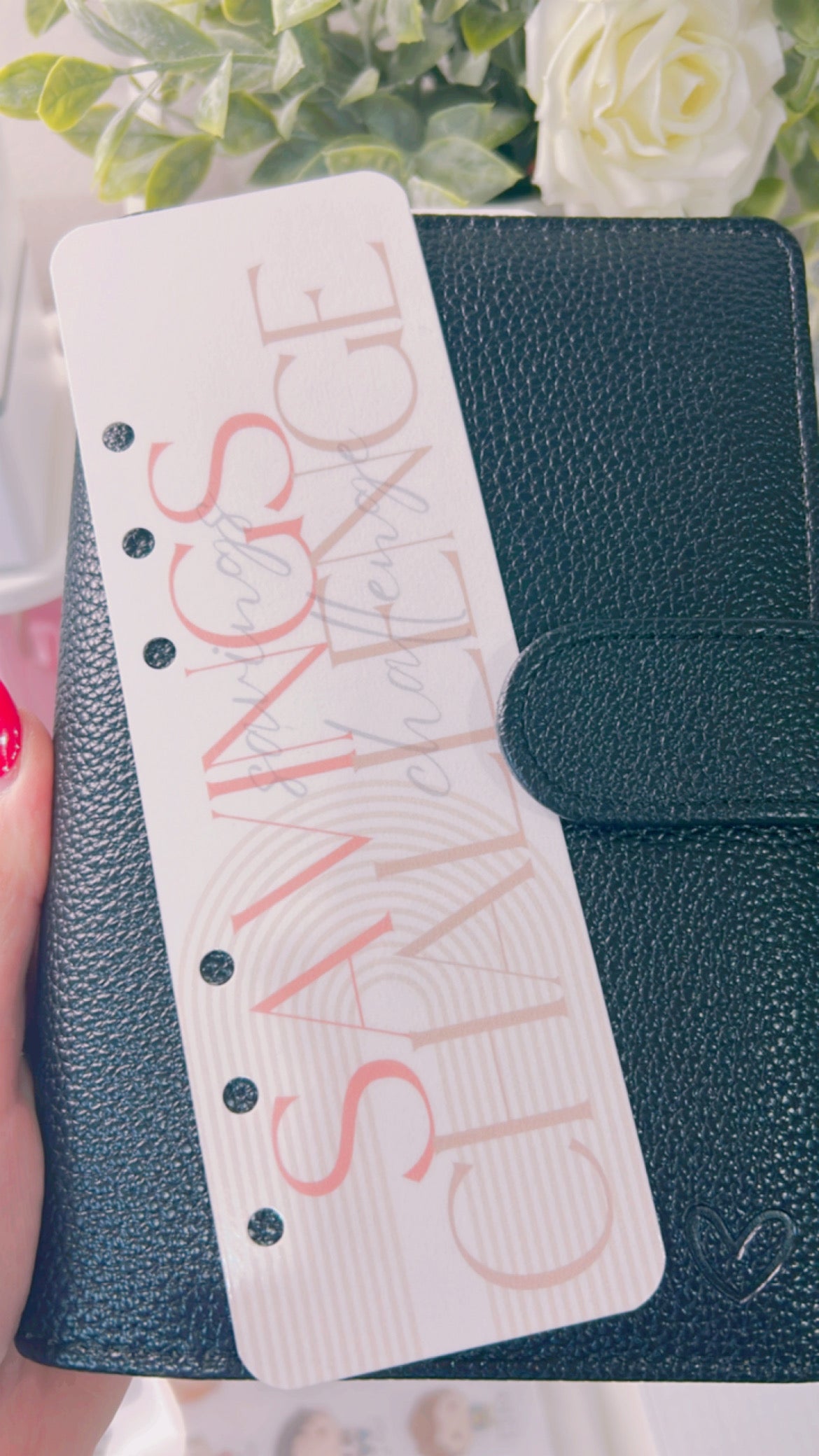 Boho Savings Challenge Bookmark