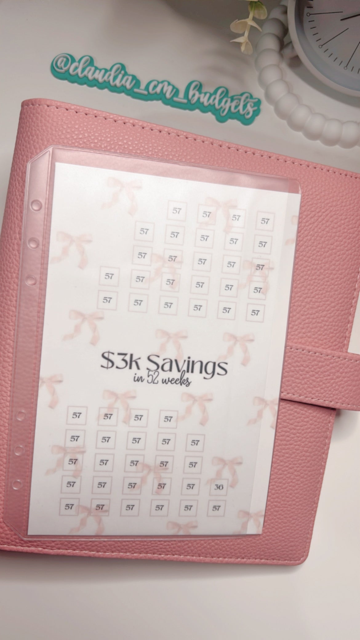 $3K Savings Challenge in 52 Weeks