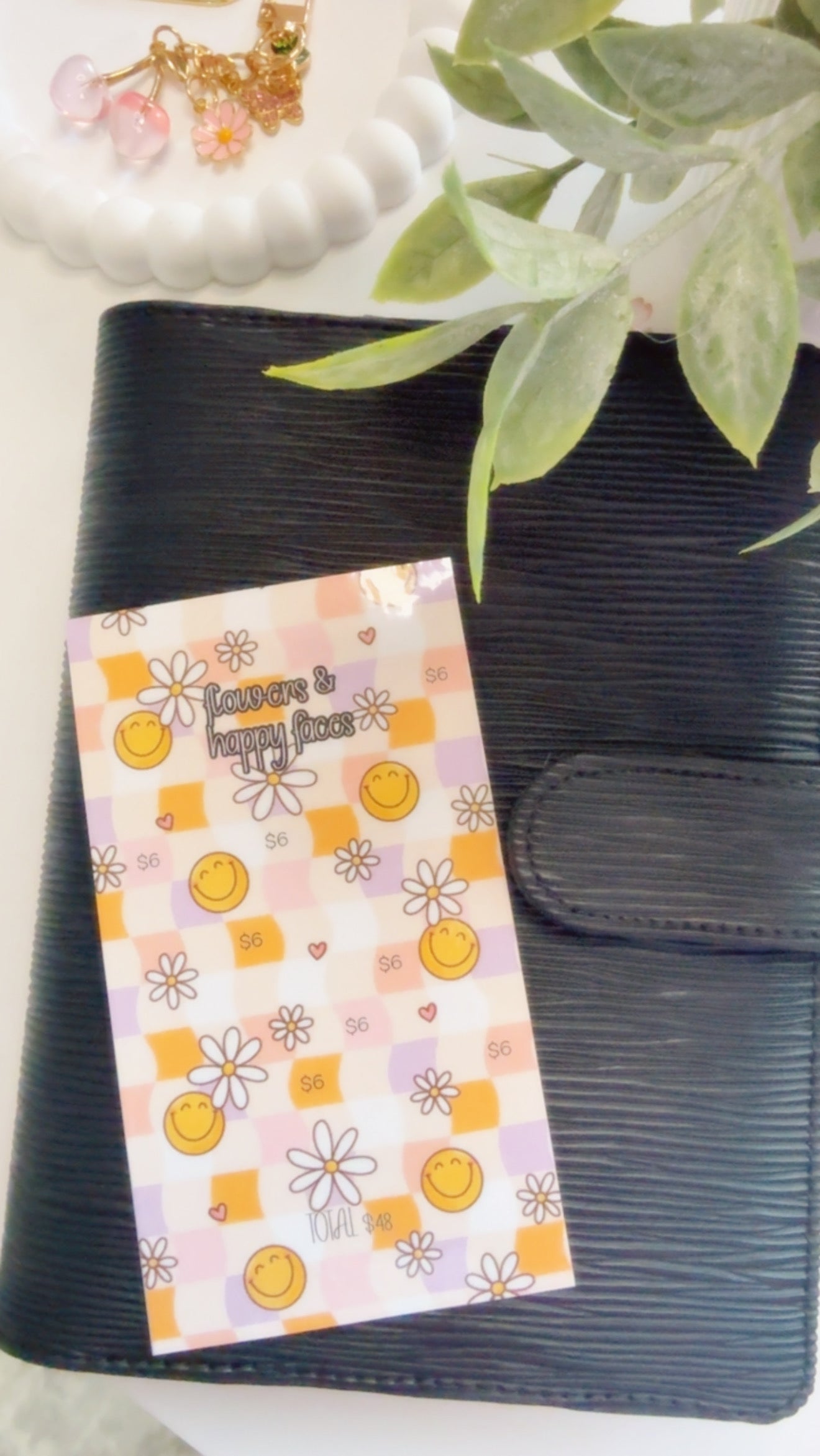 Flowers and Happy Faces Savings Challenge