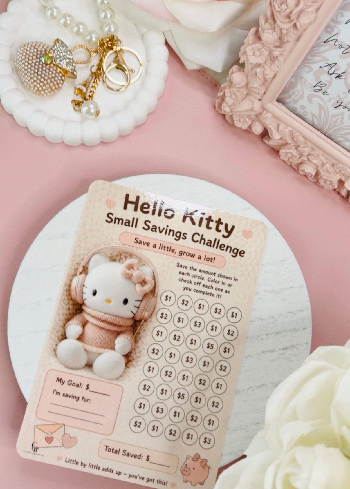 Hello Kitty A5 Savings Challenge (Beige)