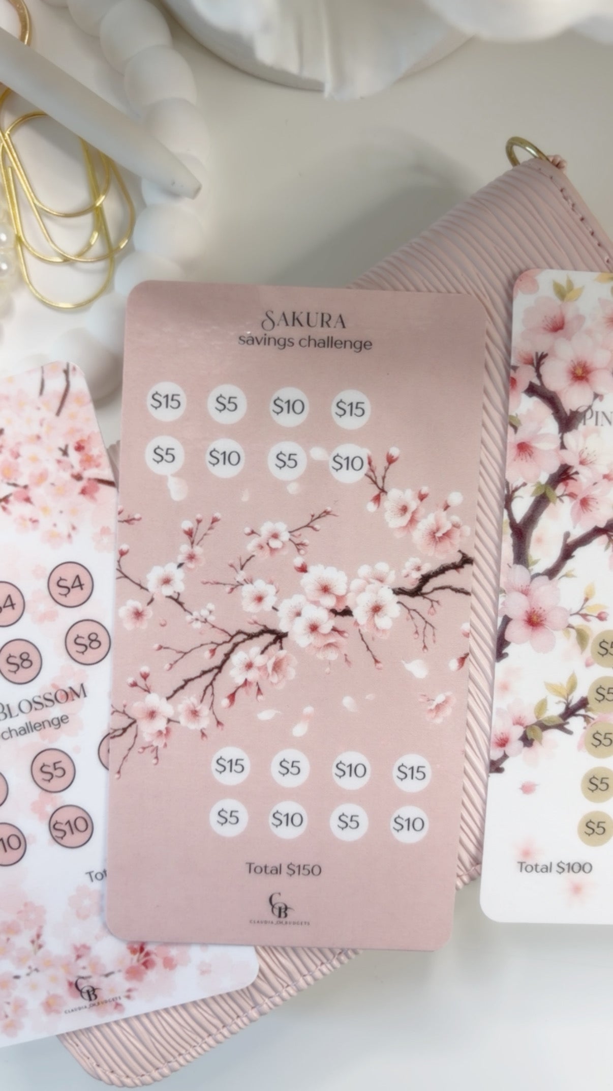 Mini Cherry Blossom Savings Challenges