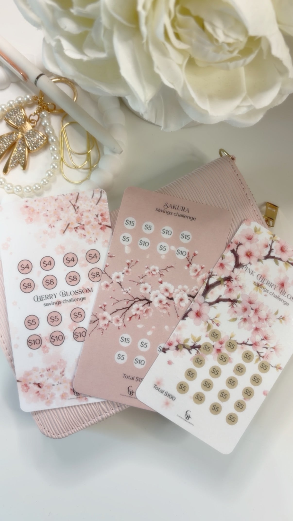 Mini Cherry Blossom Savings Challenges