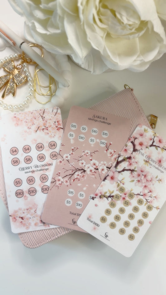 Mini Cherry Blossom Savings Challenges