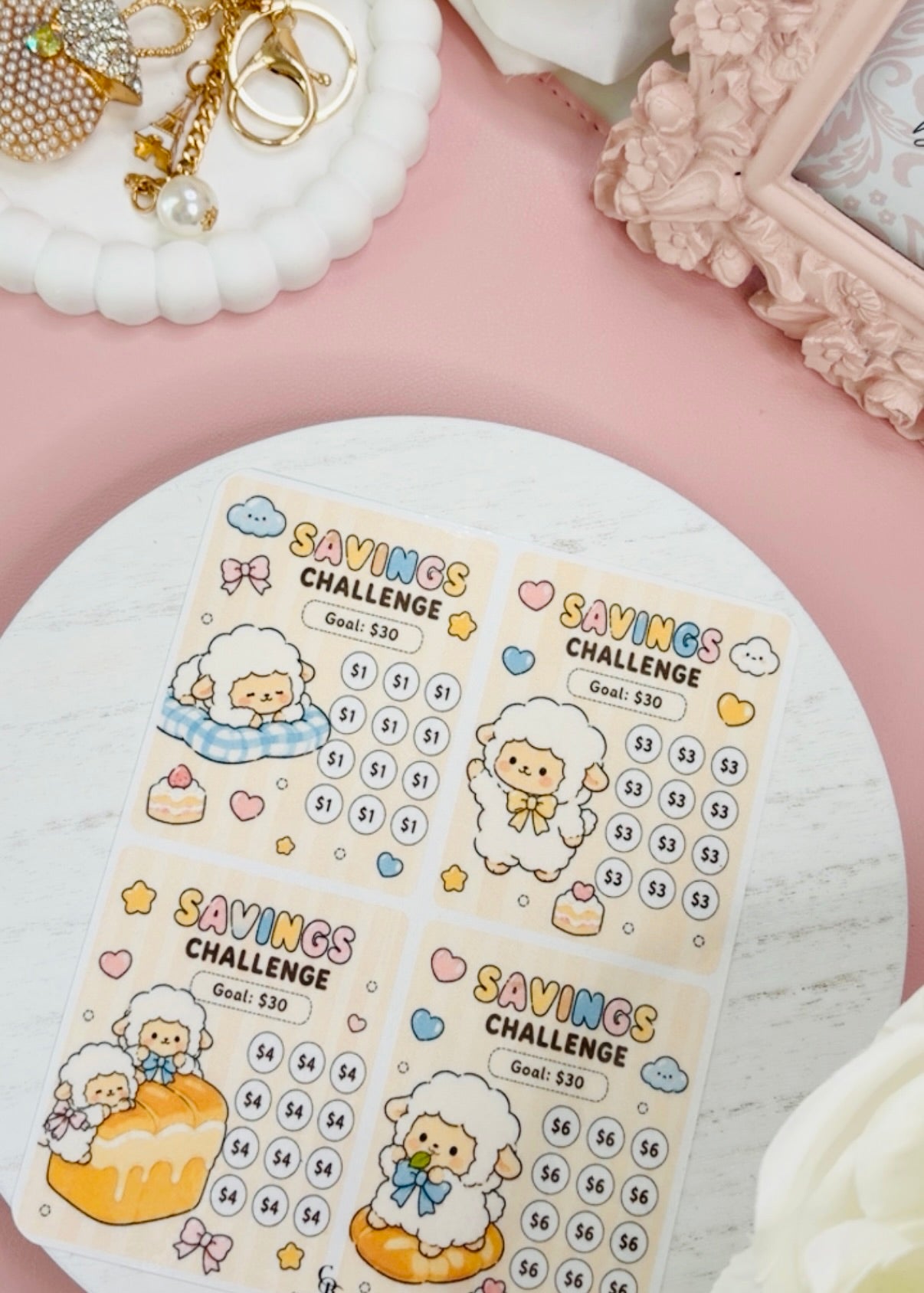 Cute Animals A5 Savings Challenges