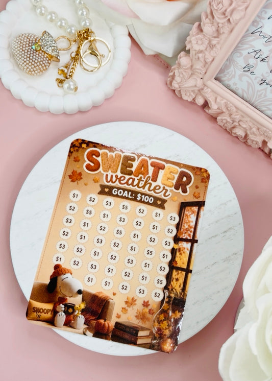 Sweater Weather Snoopy  A5 Savings Challenge
