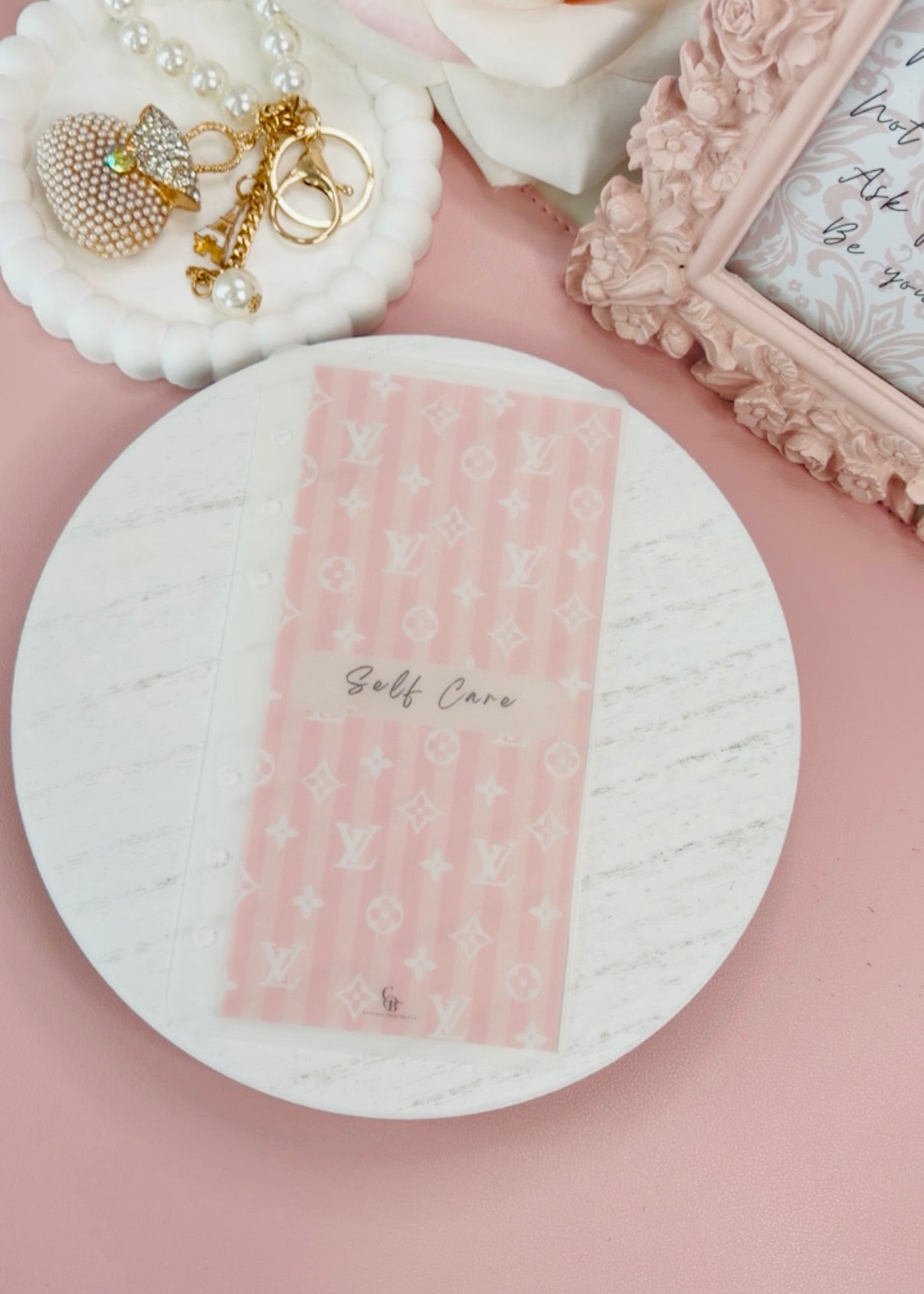 LV Pink Handmade Envelopes
