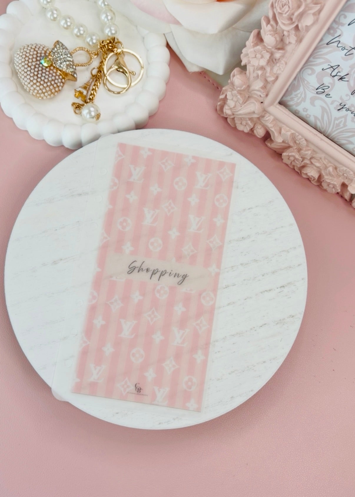 LV Pink Handmade Envelopes