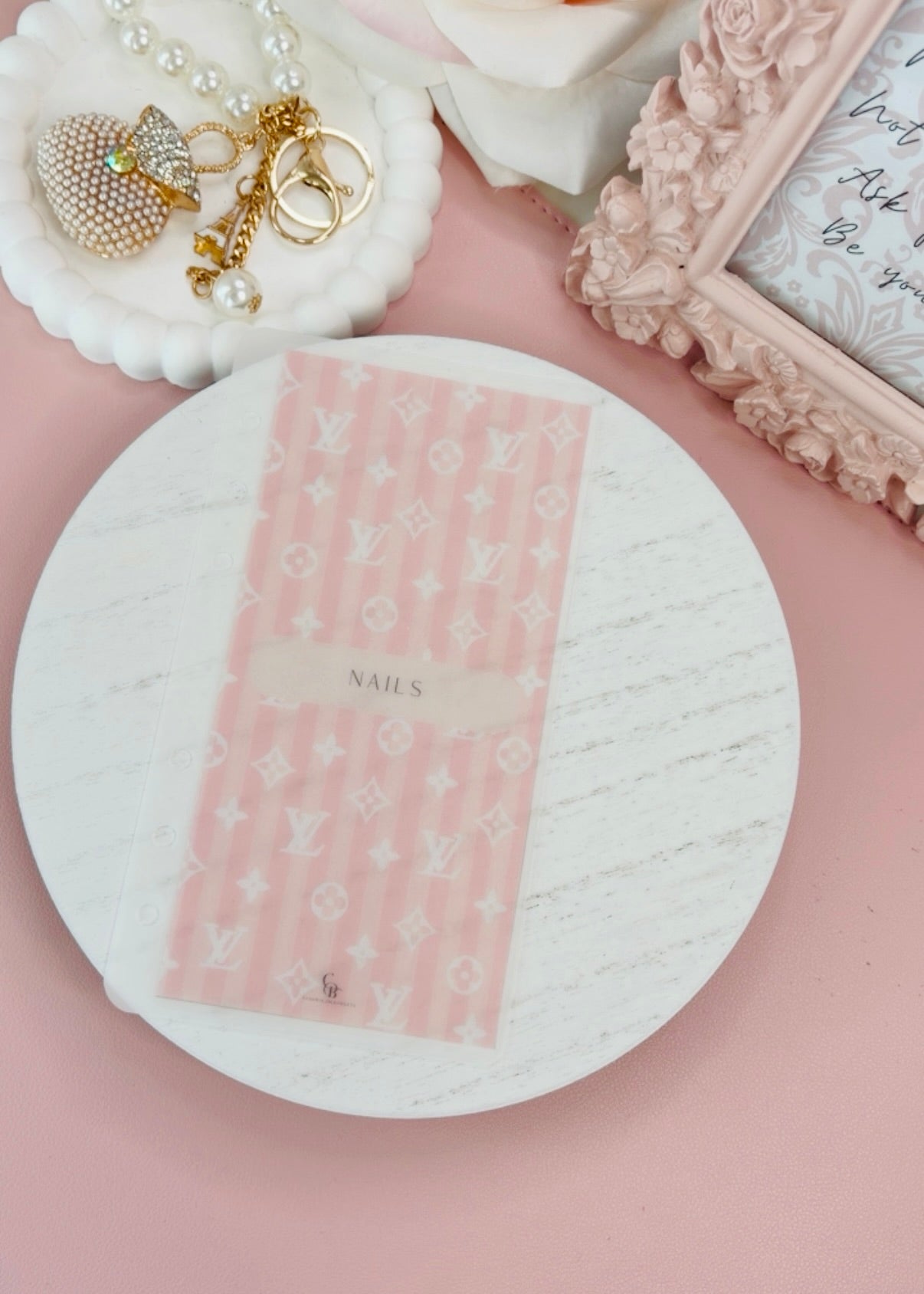 LV Pink Handmade Envelopes