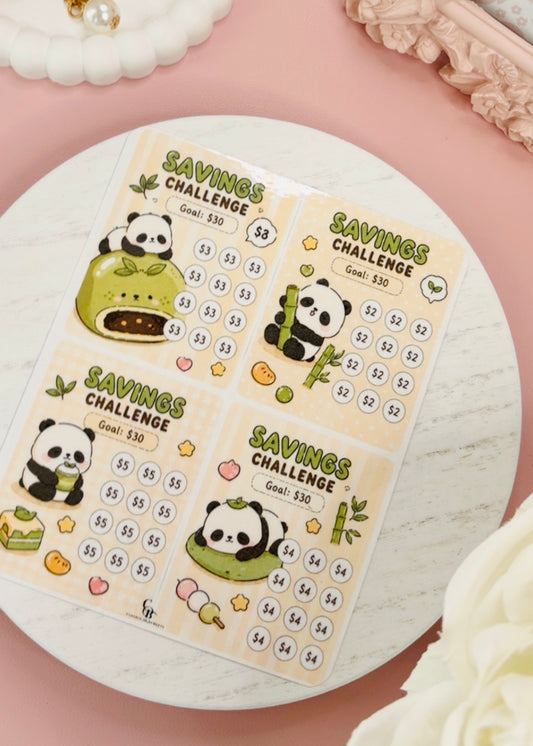Cute Animals A5 Savings Challenges
