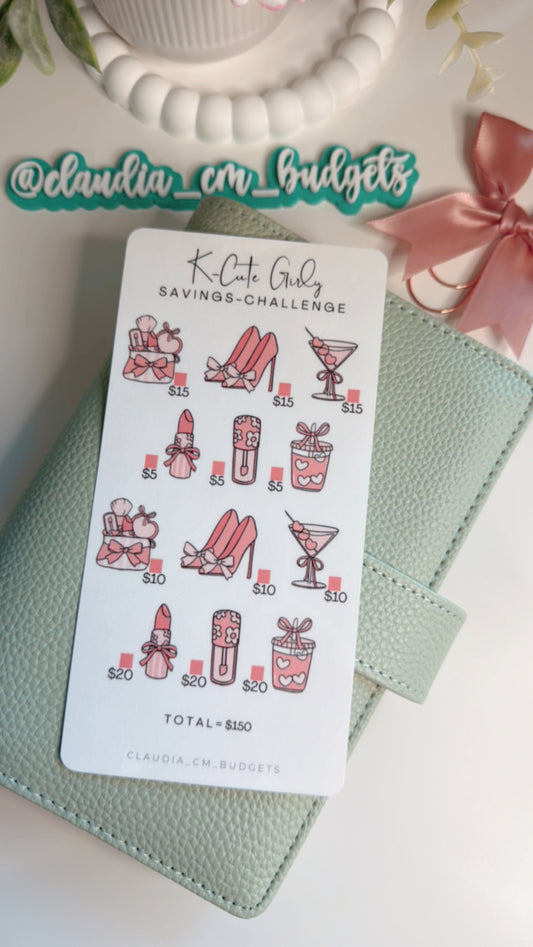 K-Cute Girly Savings Challenge