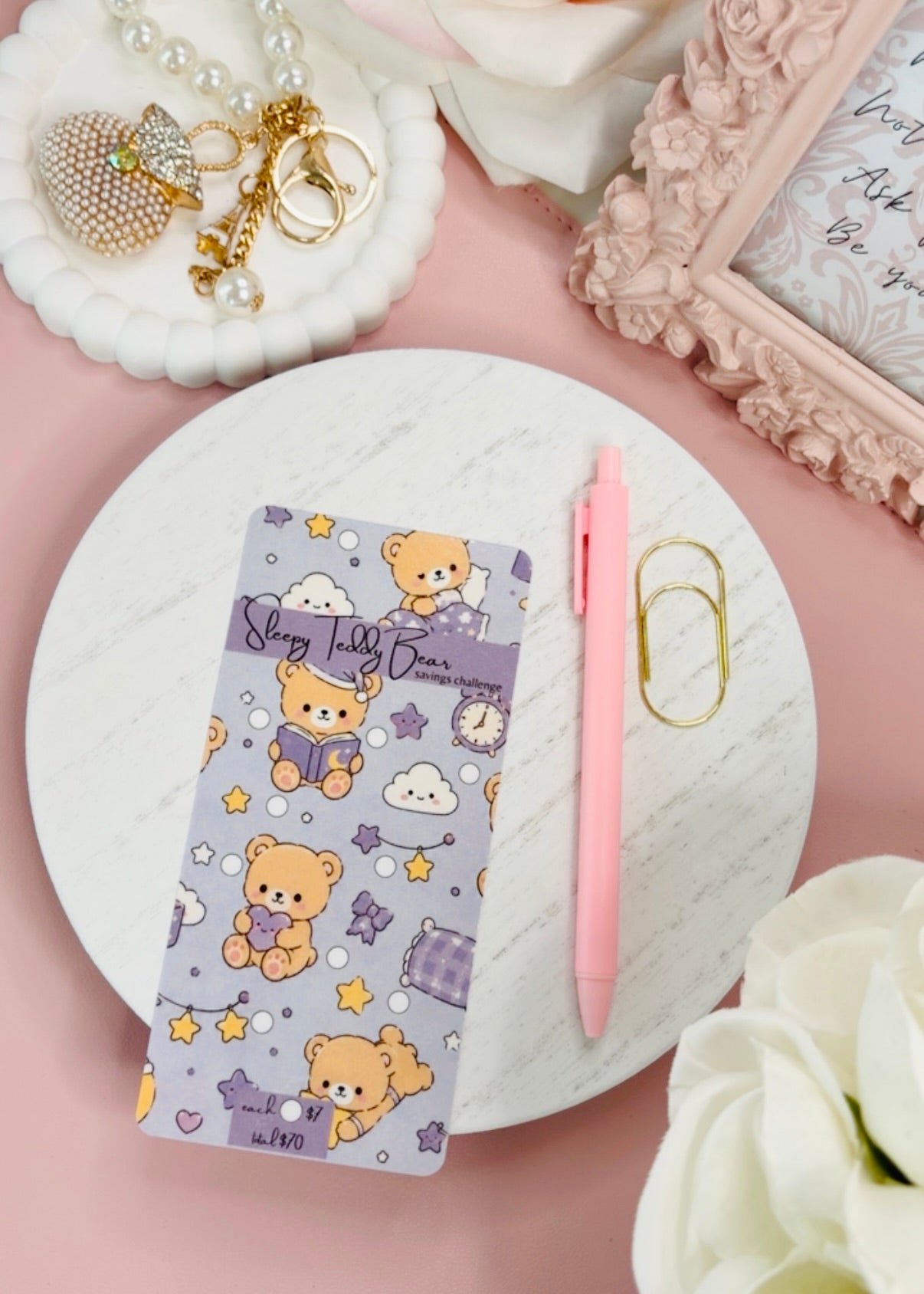 Sleepy Teddy Bear Slim Savings Challenge