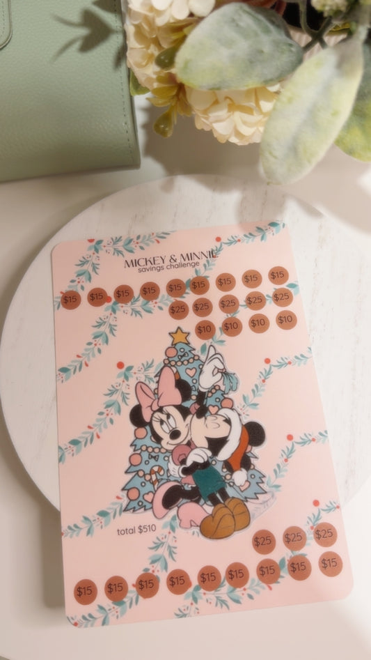 Mickey and Minnie Christmas Savings Challenge