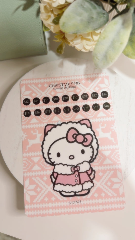 Hello Kitty (pink/white) Christmas Savings Challenge