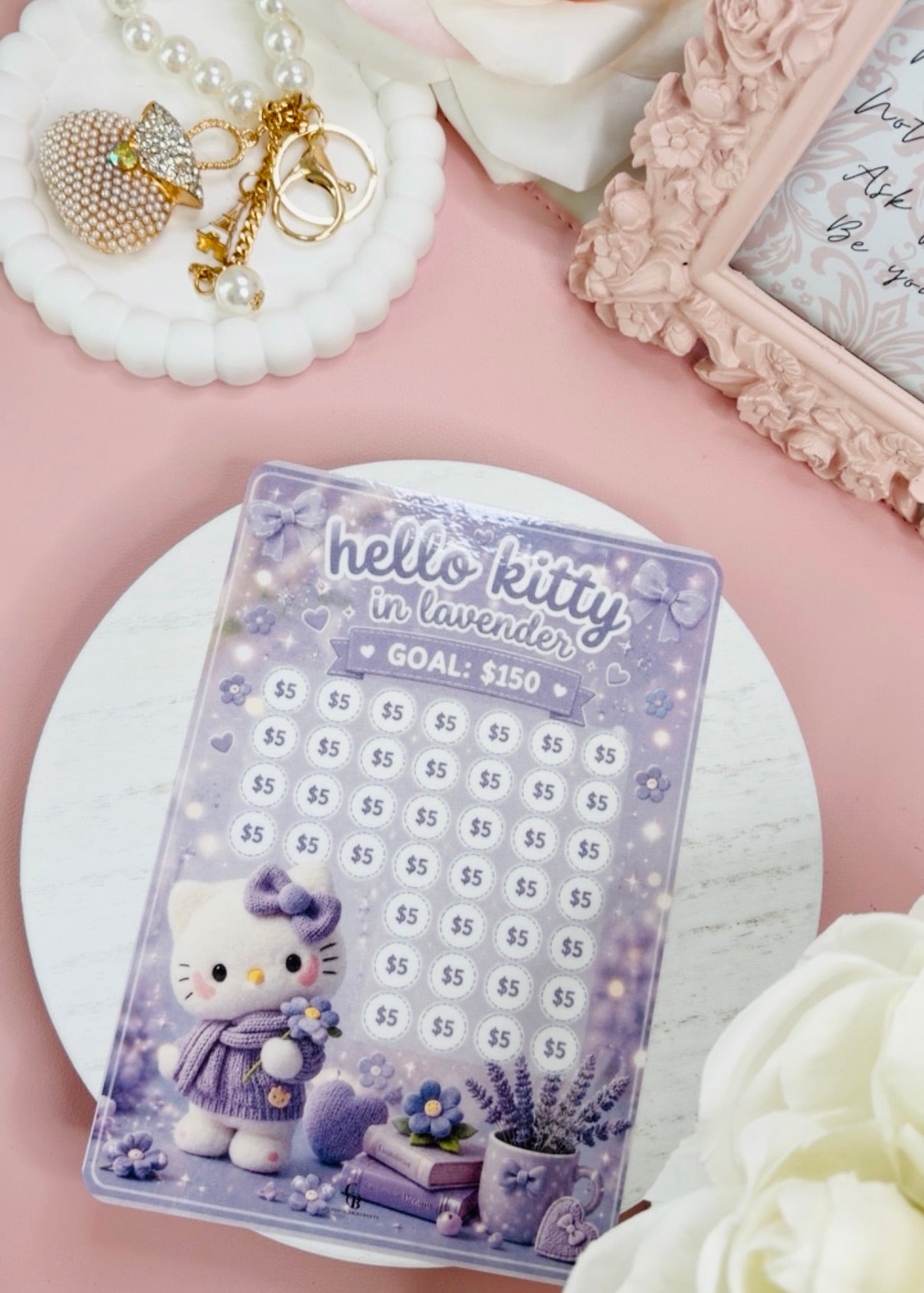 Hello Kitty in Lavender A5 Savings Challenge
