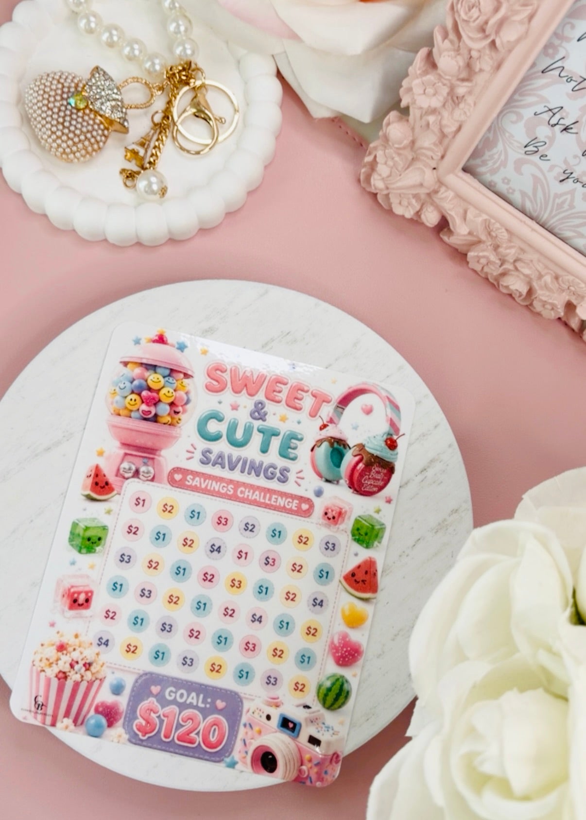 Sweet and Cute A5 Savings Challenge