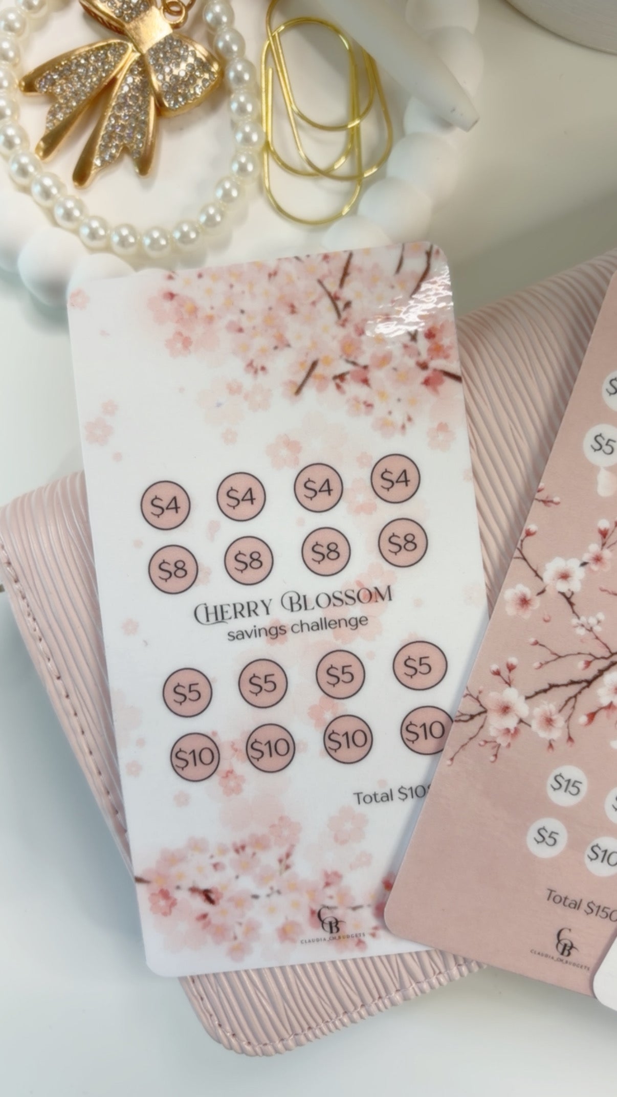 Mini Cherry Blossom Savings Challenges