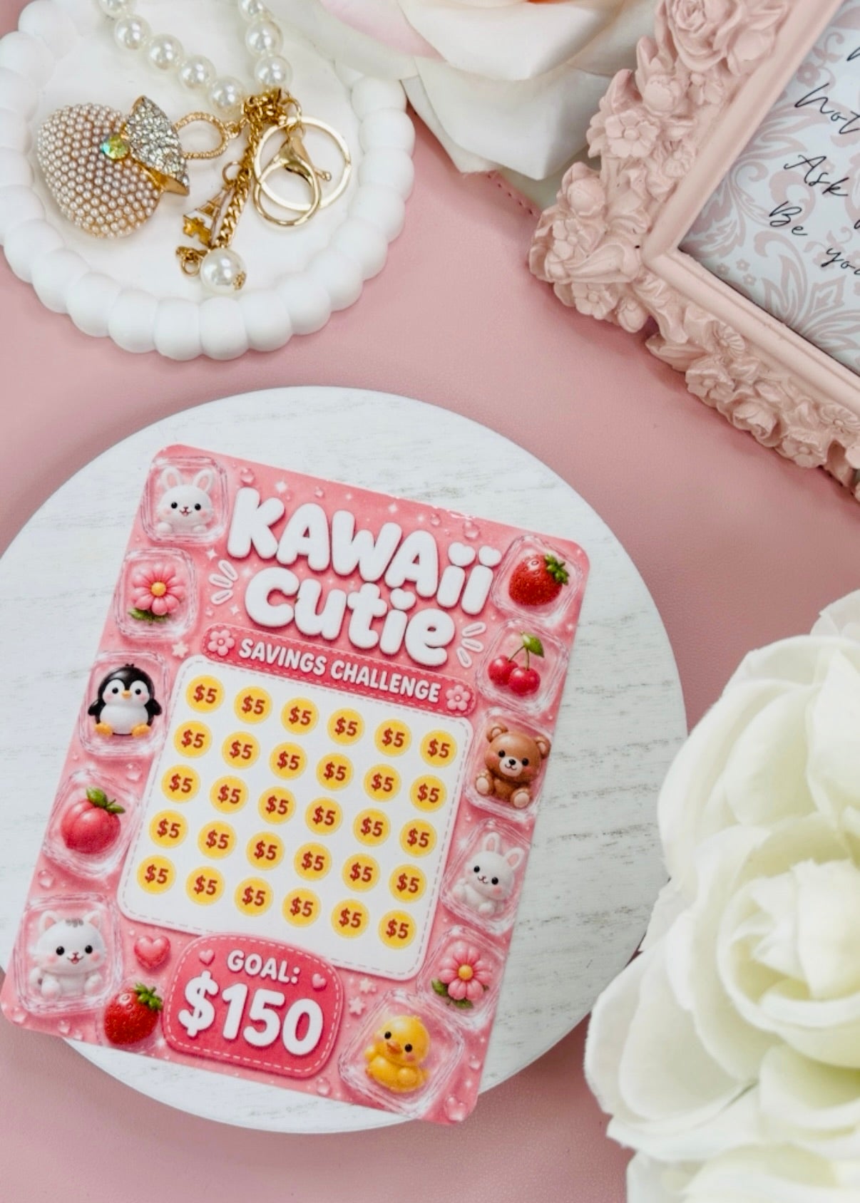 Kawaii A5 Savings Challenges