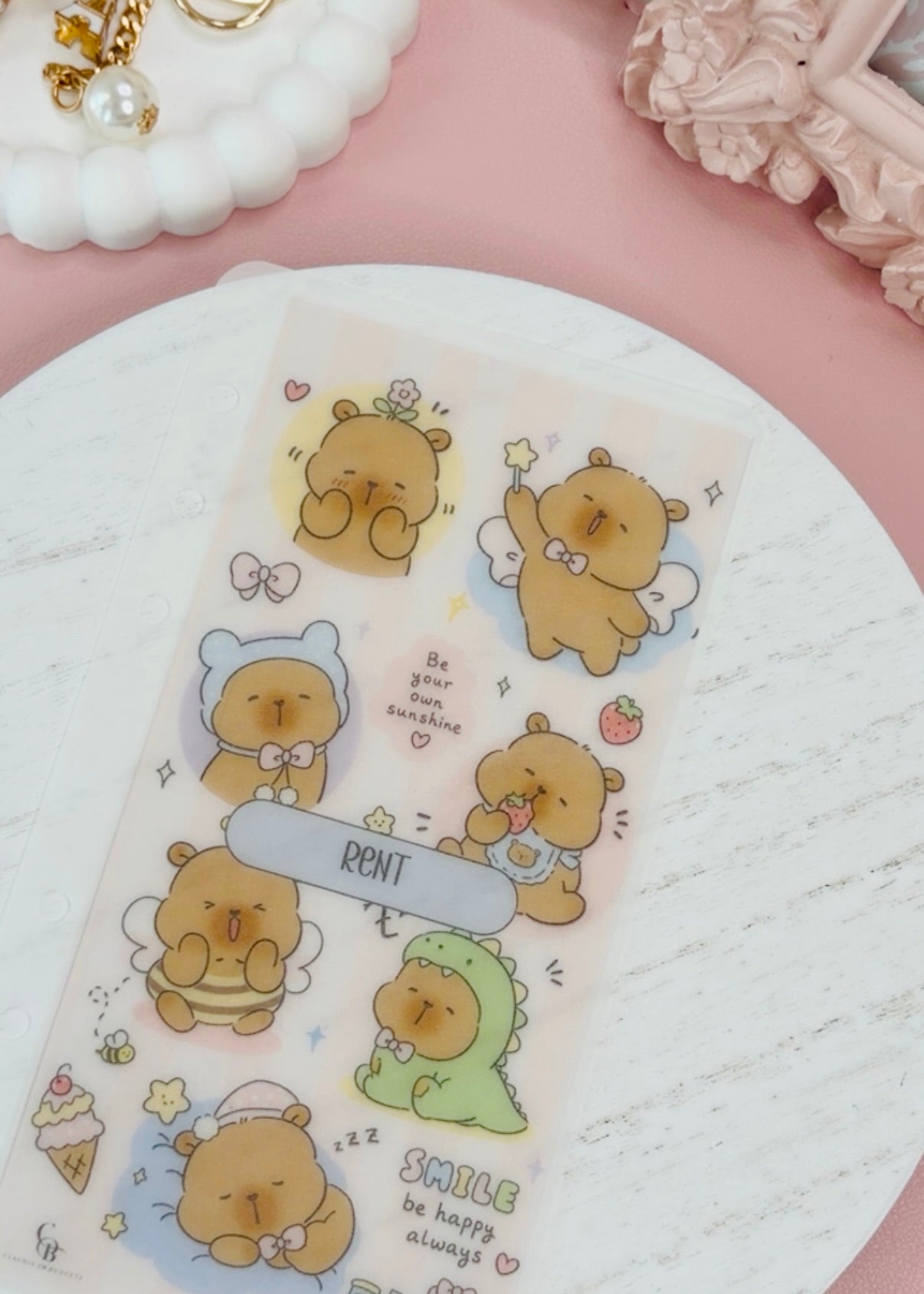 Cute Teddy Bear Handmade Envelopes