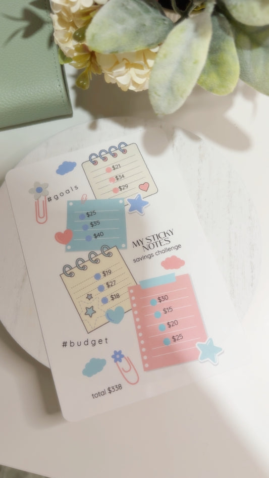 Sticky Notes $338 Savings Challenge