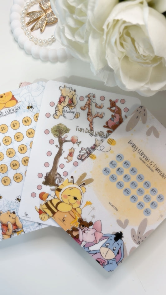 Winnie Pooh A5 Savings Challenges