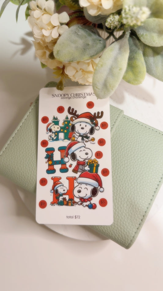 Snoopy Christmas Savings Challenge