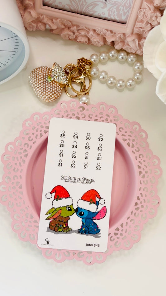 Mini Christmas Stitch and Grogu Savings Challenge