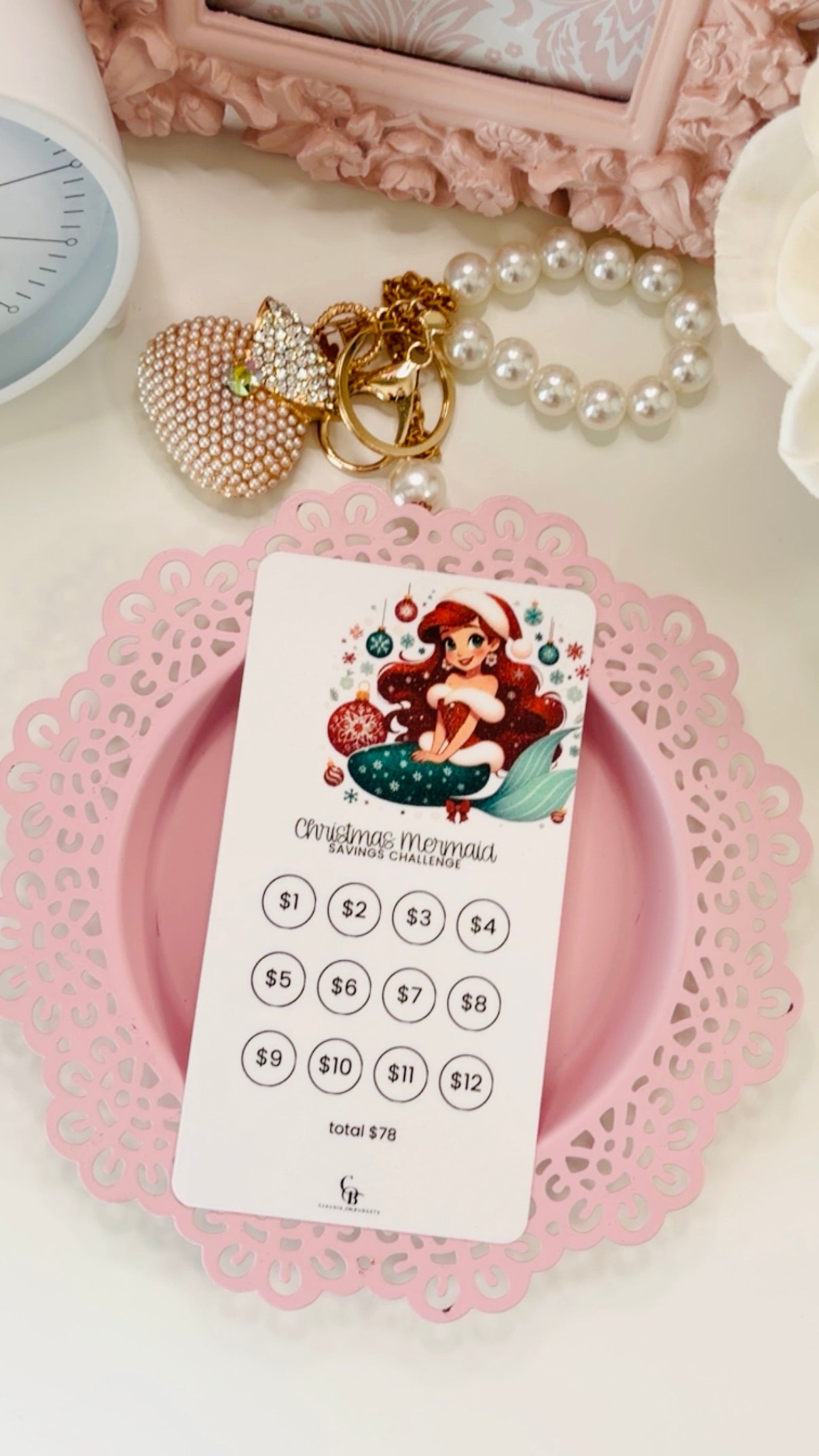 Mini Christmas Mermaid Savings Challenge