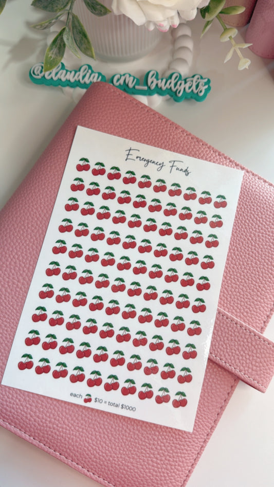 Cherries Emergency Funds Savings Challenge