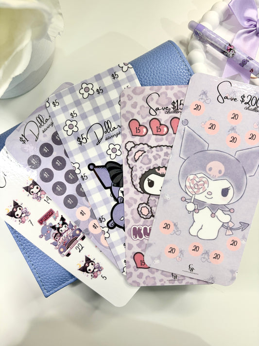 Kuromi A6 Pebble Binder Bundle