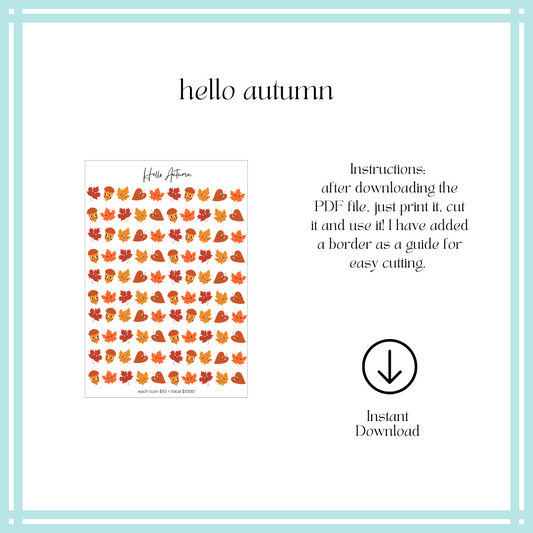 A5 Hello Autumn (DIGITAL FILE)